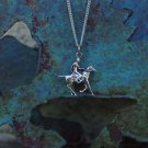 Polo Jewelry Rider Horse Pendant with Chain Sterling Silver Equestrian Gifts