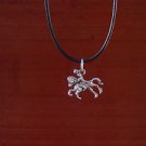 Saddlebred Gaited Walking Horse and Rider Charm Pendant with Adjustable Rope
