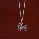 Saddlebred Gaited Walking Horse and Rider Pendant with Chain,Saddle Bred Horse