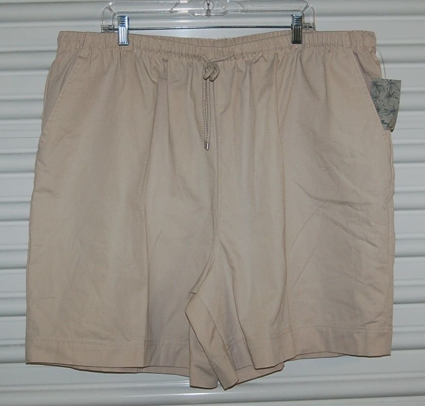 NWTS CUTE SOFT CORAL BAY PLUS ELASTIC WAIST SHORTS PLUS sz 3X