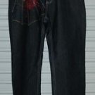 EXCELLENT PLATINUM GEAR JEANS SPIDERWEB BACK POCKETS sz 38 X 33
