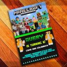 BD 006 minicraft birthday invitation