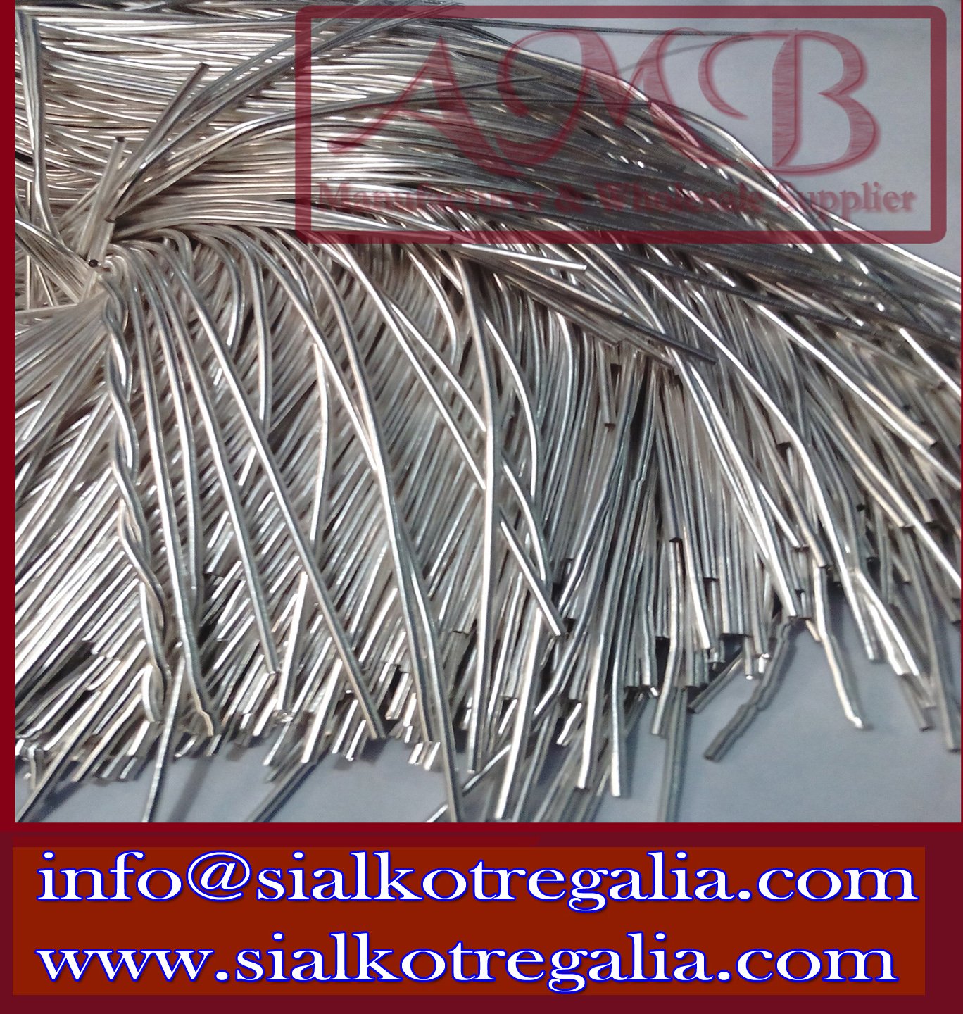 Bullion wire thread Silver