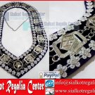 Masonic OES Master Silver chain collar with rhinestones