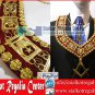 Shrine Masonic Chain collar red backing with rhinestones
