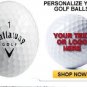 1 Dozen - 12 Callaway Hex Black Personalized Refinished Golf Balls Text Or Image