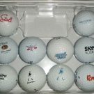 3 Dozen (Assorted Vodka, Scotch LOGO'S ) Bridgestone Near Mint AAAA Golf Balls