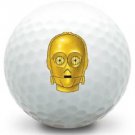 1 Dozen (C-3PO Face LOGO ) Top Flite Near Mint Used Golf Balls