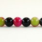 Obsidian and Glass Beaded Bracelet