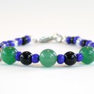 Jade and Obsidian Beaded Bracelet