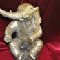 Sitting Elephant Silver Color 12''Tall 8''Wide 8''Deep Resin Material Antique