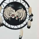 BEAUTIFUL WILD WHITE TIGERS NATIVE AMERICAN STYLE WOLF DREAM CATCHER