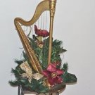 Silk Flower Display With Harp Base 22" X 10"