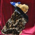 Dog Leopard print coat faux fur Brown Medium M, Petites Unisex Children