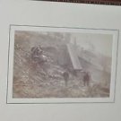 Matted Framed Photo of Train Wreck on Rutland,IT Railroad April 13,1880 Part 1