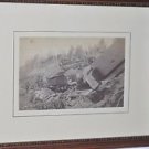 Matted Framed Photo of Train Wreck on Rutland,IT Railroad April 13,1880 Part 2