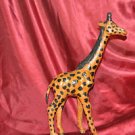 LEATHER GIRAFFE STATUE MADE IN INDIA 12"