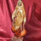 Woman Genuine Leather Onix-Paper Mashe-Pewter figurines