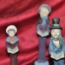 Christmas Carolers, 3 Ceramic Figurines, Holiday Display 8" Tall