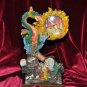 Tall Fire Breathing Dragon Figurine Clock Figurine 9 1/2''Tall Treasure Chest