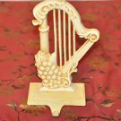 Metal Harp & Grapes Wall Decor Cast Iron for keys or hats or sweaters Beige and