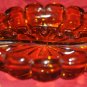 Glass Ashtray Orange Translucent Colored 8' wide 2" tall