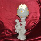 Electric Lamp / light Cherub Angel Milk Glass Antique Old 17" X 5"