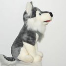Siberian White & Gray Alaskan Malamute Husky Dog Toy Plush 22''Tall 12''Wide