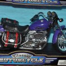 CLASSIC  MOTORCYCLE DIE CAST METAL 1:13 TOY,PURPLE COLOR