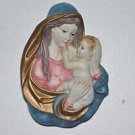 Unique Work Virgin Mary With Baby Jesus Detailed Ceramic Figure Wall Hanging