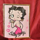 BETTY BOOP 10" X 9" GOLD COLOR FRAMED PICTURE POSTER