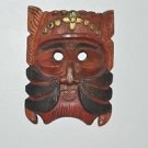 VINTAGE WOODEN CARVED MASK WALL DECOR