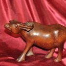Vintage Hand Carved Solid Wood Animal Carabao Bull Statue Figurine Sculpture