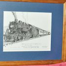 B&M CommuterTrain Class K-7 lithograph signed James Pansono Framed & Matted