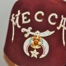 Mecca Shriner Mason Masonic Jeweled Fez Hat 71/2 Extra Jewel on Tassel Man Cave