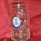 Hofbrauhaus Munich Munchen German Glass Dimple Beer Mug 1 L