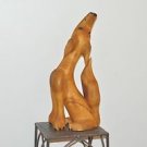 Realistic Wild Wolf Statue Howling at the Moon Wooden 18" X 8"