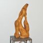 Realistic Wild Wolf Statue Howling at the Moon Wooden 18" X 8"