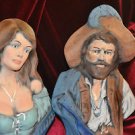 PIRATES COUPLE BUST NAUTICAL HOME DECOR