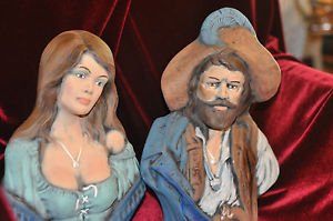 PIRATES COUPLE BUST NAUTICAL HOME DECOR