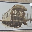 Matted Framed Photo of Box Car Train with People from Early 1900 17.5" 14.5"