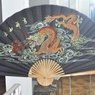 DRAGONS~ Extra Large 60" HAND PAINTED ASIAN WALL FAN ~HOME DECOR
