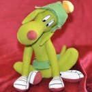 RARE Looney Tunes Marvin the Martian Green Dog K-9 10" Plush Stuffed Doll Toy