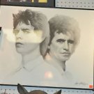 The Original Rolling Stones Mick Jagger Keith Richards Framed Painting Signed