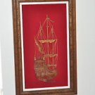 Nautical Scuptured Ship Boat Wood Picture Frame Fine Art 3-D 39''Tall 24''Wide
