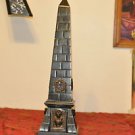 Egyptian Sphinx Obelisk Tower 22''Tall Made in India with Brass Emblems