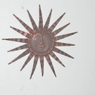Sun Wall Hanging Art Sculpture Outdoor Home Decor Copper Patina Colored Metal 18