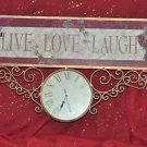 PLAQUE CLOCK, Battery Powered, Contemporary, Mix materials 12-Hour Display and
