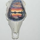 COW STEER SKULL DEER PAINTED TAXIDERMY Home Decor Man Cave