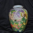 LOVELY HANDPAINTED PORCELAIN FAIRY VASE